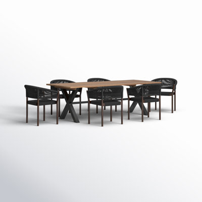 Eloisa 95" Eucalyptus Patio Dining Set