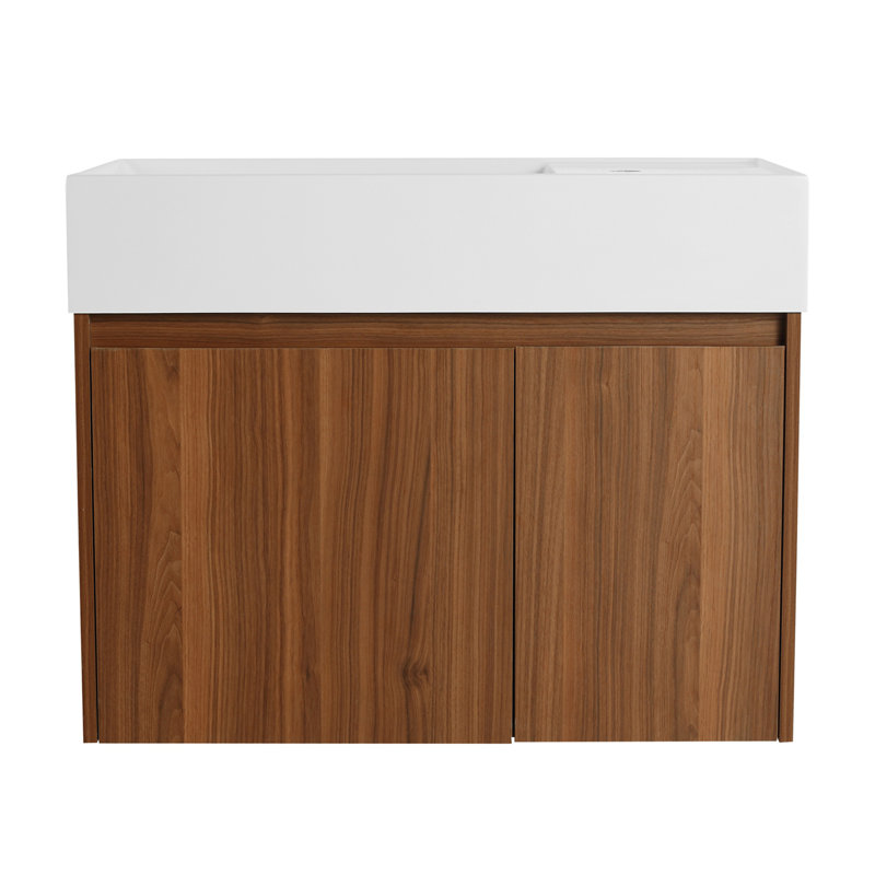 Armoire de salle de bain avec lavabo, 30", Noyer