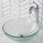 Frosted Glass Circular Vessel Bathroom Sink-10357190