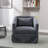 360-Degree Swivel Upholstered Armchair with Accent Pillow-367928025