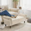 133cm Wide Velvet Standard Ottoman-457455984