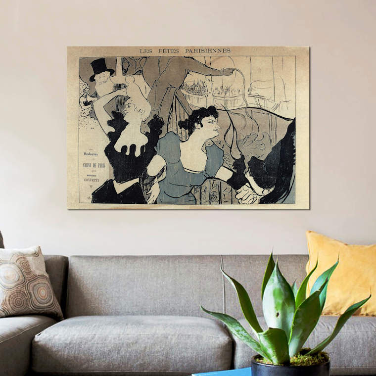 « les fêtes parisiennes, 1892 », reproduction sur toile, H 26 po x l 40 po x P 1,5 po