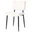 Chaise moderne rembourrée beige avec pieds en métal noir, de 4 - Flanelle et fusion pour la chambre à coucher, peut supporter jusqu'à 250 lb de fabrication de chambre à coucher en tissu, dossier de tabouret, plusieurs scènes-1086155885