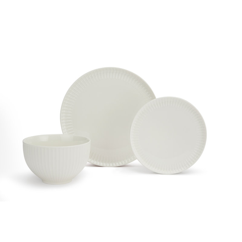 Textured 12 Piece Dinnerware Set, Service for 4