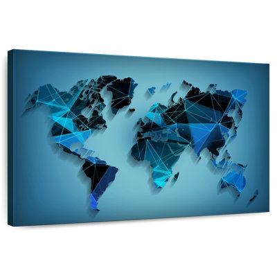 Carte du monde de la technologie de réseau Aliaz