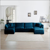 U Shaped Couch with Reversible Chaise, Modular Large U-Shape Sectional Sofa