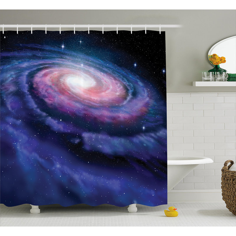 Rideau de douche simple nebula in outer space, l 69 po x L 70 po