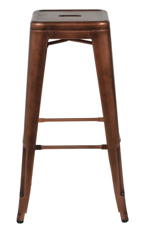 Katsikis Metal Outdoor Stool, Rose Gold