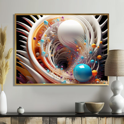 «Futur explosion of Fractal Joy I», spirales abstraites, art mural