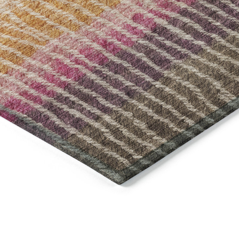 Machine Washable Indoor/Outdoor Chantille ACN2314 Stripes Rug, Rectangle 10' x 14'