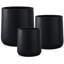Petit pot à fleurs d'intérieur / extérieur conique en fibre K13 Nest de H 13 po x P 12,6 po (tricorne noir) Kute Nest - ouverture de pot 10 po-114407576-114407580