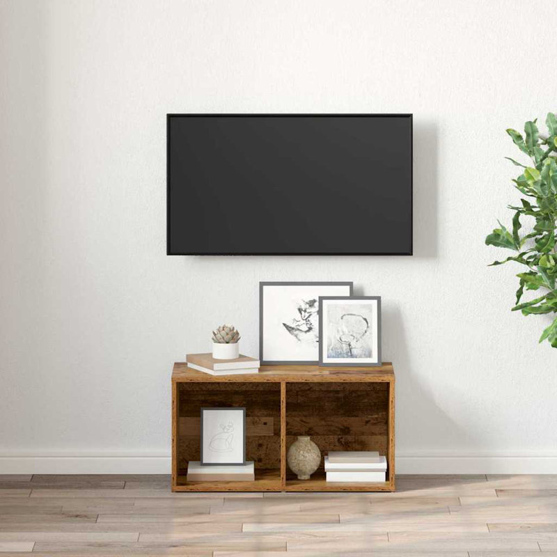 TV Cabinet Engineered Wood, Old Wood, 37cm H x 72cm L x 35cm W
