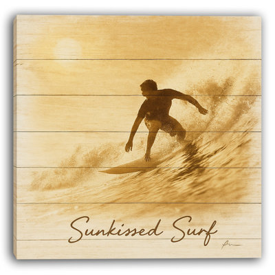 Sunkissed Surf - art mural rétro sur toile côtière