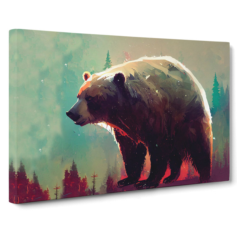 Bear Vol.1 Abstract - Wrapped Canvas, 40cm H x 60cm W x 3cm D
