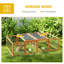 Harriett Rabbit Hutch Cage Wooden Outdoor Run with Openable Roof Natural