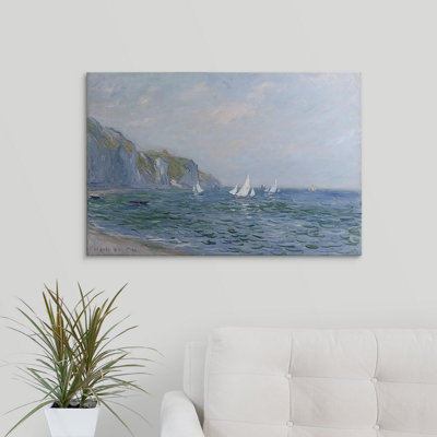 "Falaises et voiliers à Pourville" par Claude Monet, reproduction d'art
