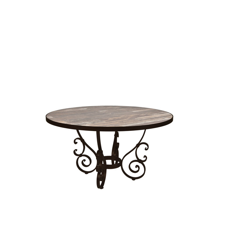 San Cristobal 54" Round Dining Table, Carbon Black, Venice Beach, 30.5" H x 54" W x 54" D