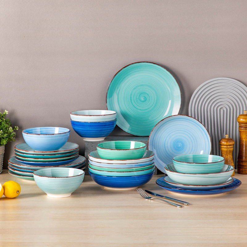 Dinnerware , Blue/Green