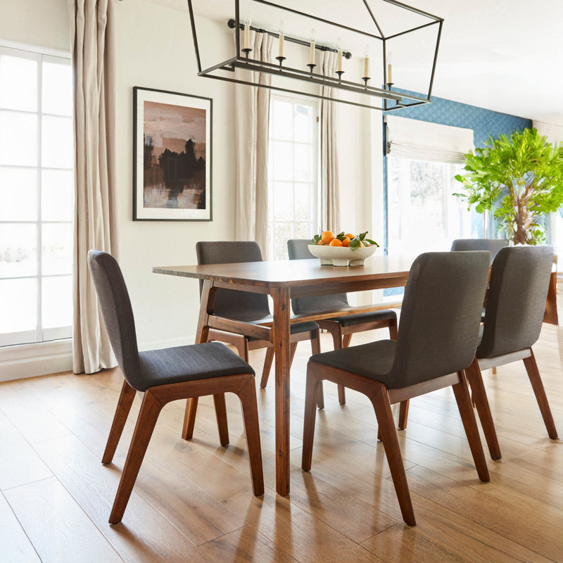 Lito 6 - Person Dining Set (Grey), Gray