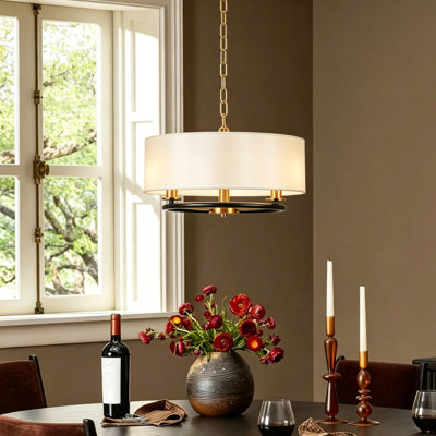 Luminaire suspendu cylindrique à 3 lumières