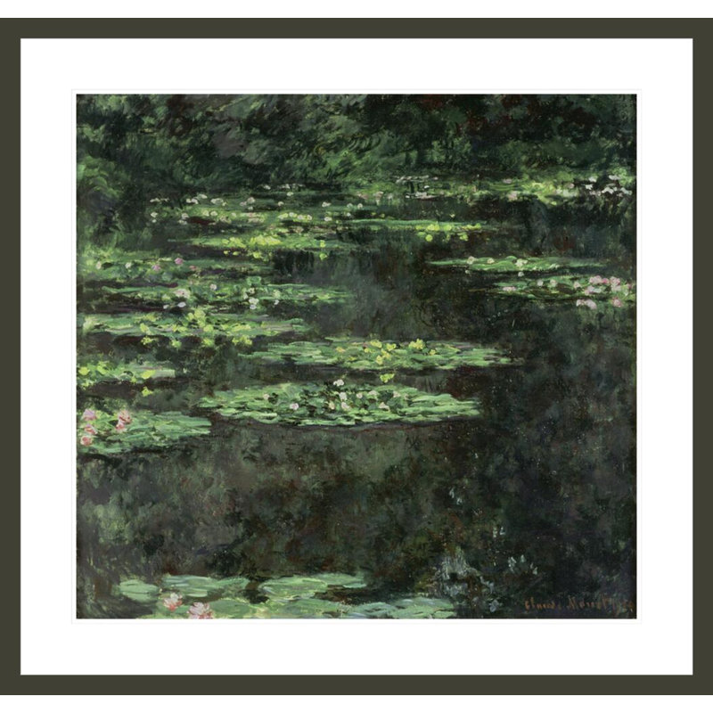 «Waterlilies» par Claude Monet, impression giclée encadrée, H 33,5 po x l 35,25 po