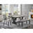 Light Grey Dining Bench
