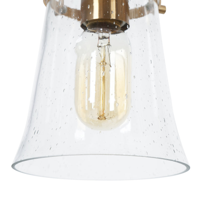 Strasburg 3-Light Seeded Glass Semi Flush Mount