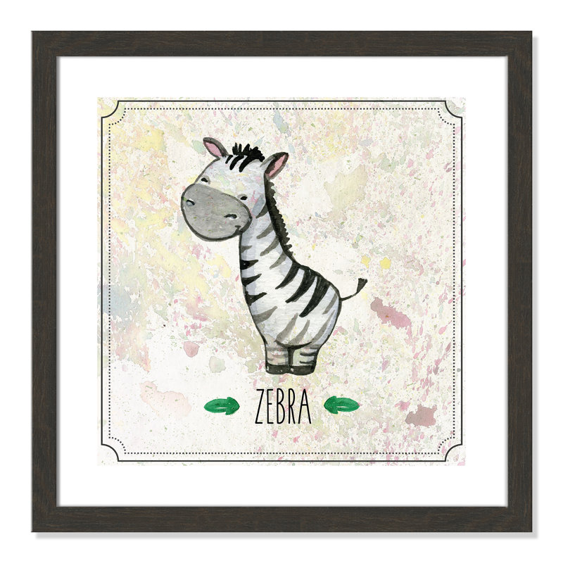 Adhésif décoratif 4 pi Jungle Day, Encadré plat à grain de bois noir, H 22,5 po x l 22,5 po x P 0,6 po