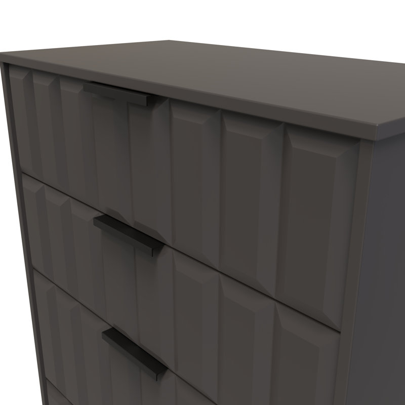 Rudolfine 4 Drawer Deep Chest, Graphite