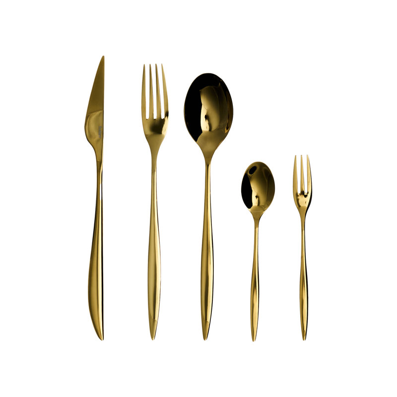 30 Piece Cutlery Set FARFALLE Black, Gold
