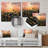 Gold Kitchen Cutlery On Pink Sunrise Collage - Kitchen Metal Wall Art-997652928