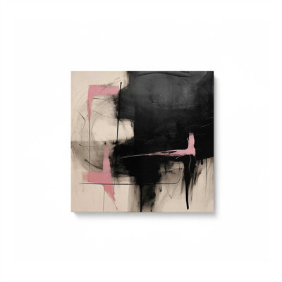 12 "x 12" Midnight Rose Dreamscape v2, reproduction sur toile dans un cadre doré poli