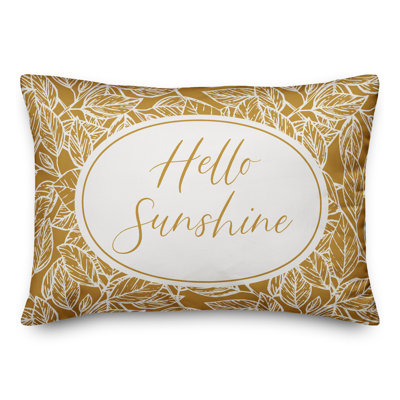 Housse de coussin rectangulaire d'extérieur Hello Sunshine