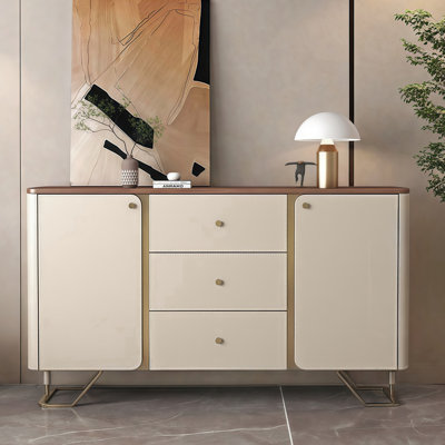 Buffet moderne en cuir avec rangement