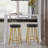 Cedernier Upholstered Counter Stool with Metal Frame-973475578