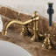 Widespread Bathroom Sink Basin Faucet Waterfall 2 Handle 3 hole Vanity Mixer Tap