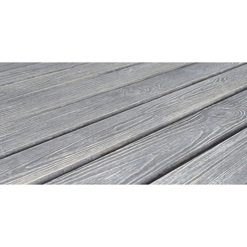 Gaynelle Rectangular Pine Solid Wood Outdoor Dining Table - 195.58 cm W 381 cm D, Shabby Elegance Grey, Shabby Elegance Grey