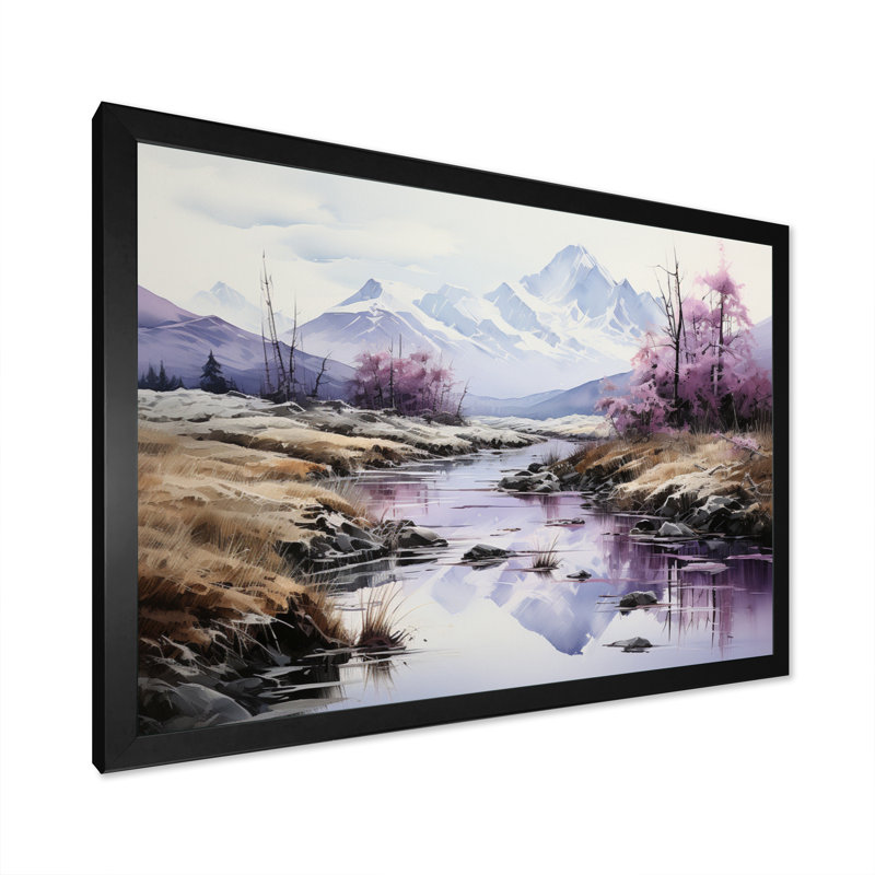 «Alaska Arctic Reflections», reproduction sur toile, H 16 po x l 32 po x P 1 po, Cadre photo noir