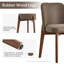 Ensemble de 2 chaises de cuisine modernes en similicuir l 20,3 po avec pieds en bois massif faciles à nettoyer-133713603
