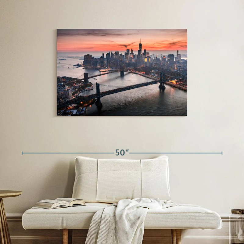 Sireci Dusky NYC Bridge, 26" H x 39" W