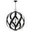 Luminaire suspendu noir 5 lumières Blacksmith