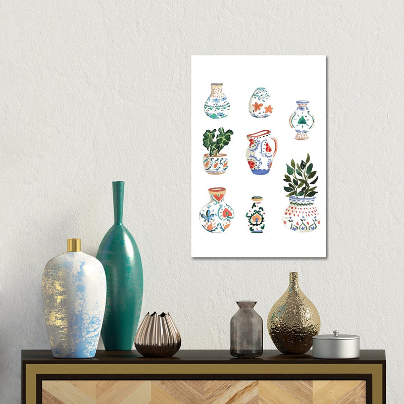 Little Pots by Sabina Fenn - Gallery-Wrapped Canvas Giclée on Canvas, Canvas, 30.48 cm H x 45.72 cm W