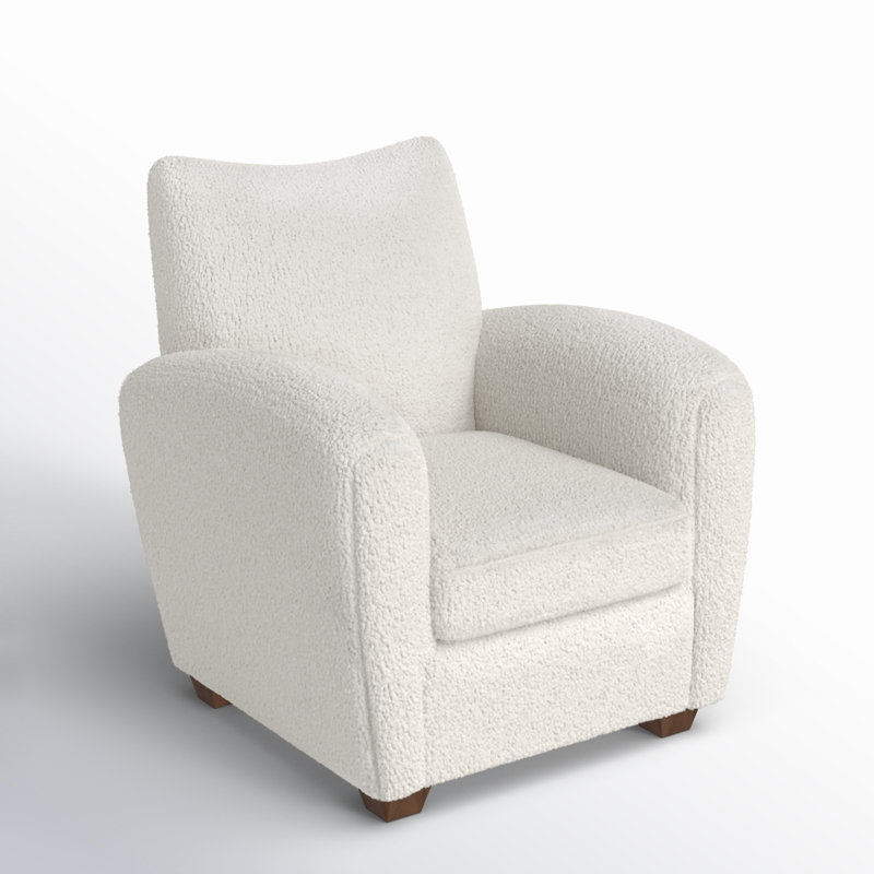 Gloriette Accent Chair, Natural, White Polyester