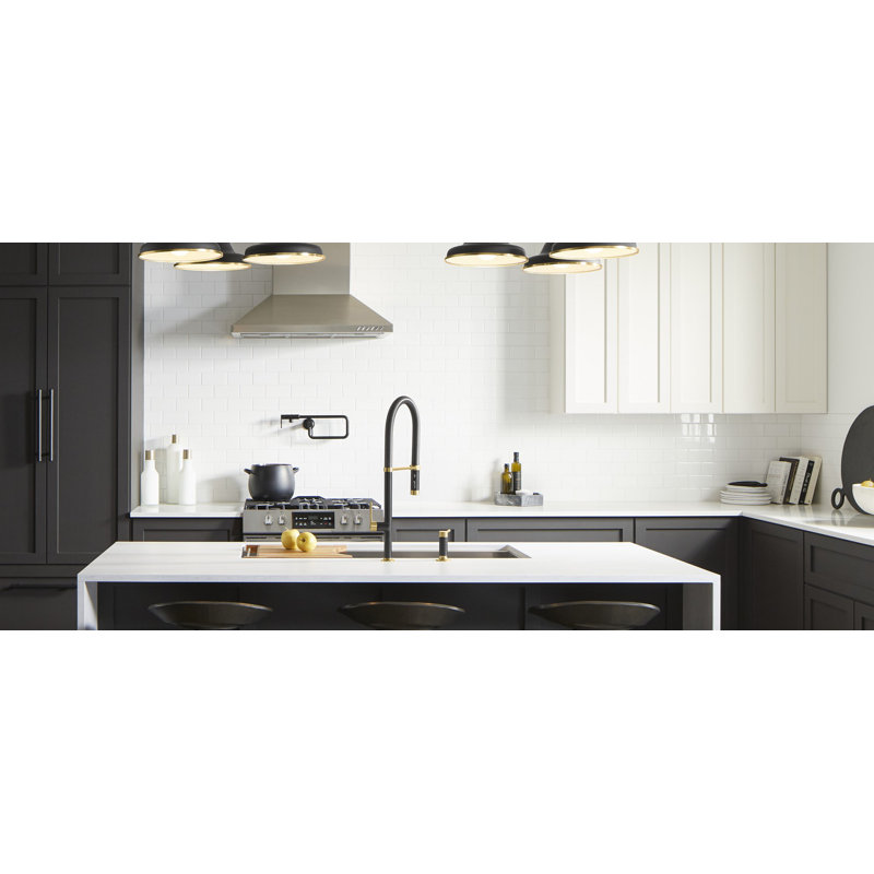 Juxtapose™ Semi-Pro Faucet, Matte Black/Gold