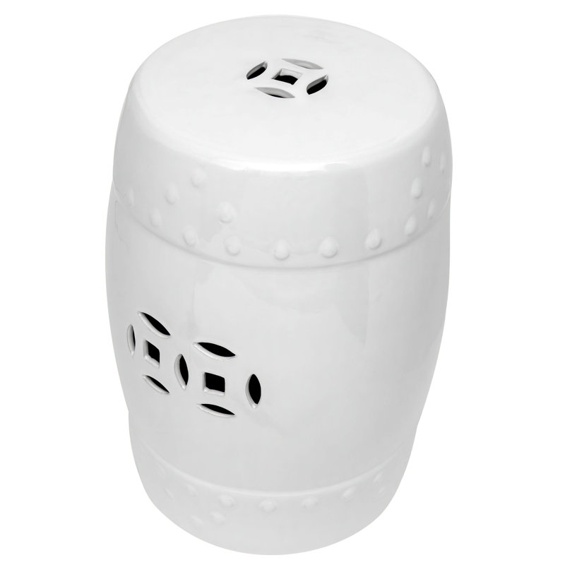 Tabouret de jardin Euphemia, Blanc