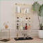 Vitrine avec verre trempé, taille H 65 po, DEL Bluetooth et roulettes pivotantes verrouillables | Minimaliste | Salon-1511376587