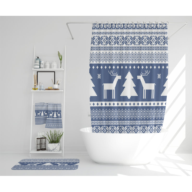 Lorinda Polyester Shower Curtain Set