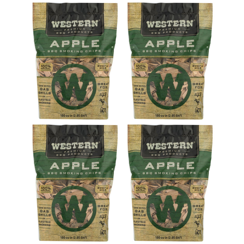 Western BBQ 7 Lb. Smoking Chips, 4, 12" H x 9" W x 4" D