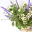 Arrangement floral artificiel, bouquets de fleurs de baies dans un pot en métal