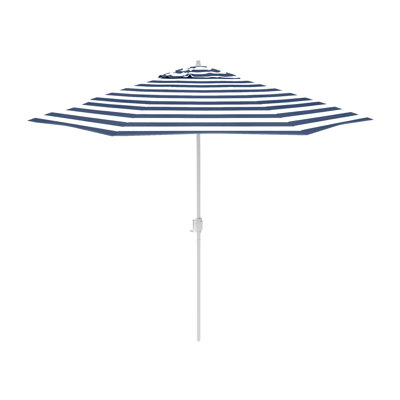 9-Foot Aluminum Market Patio Umbrella And Auto-Tilt Crank In Olefin